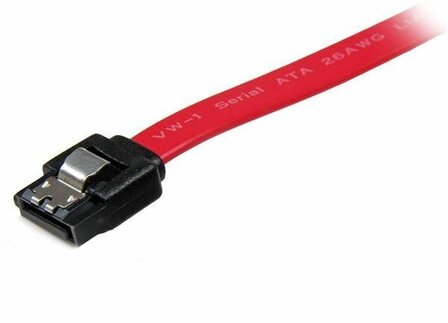 Latching S-ATA kabel M/M (SAS, S-ATA 150/300, 61 cm, rood)