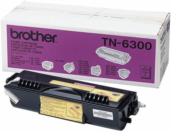 TN-6300 Toner zwart voor HL-1030/12XX/14XX/P2500 (3.000 afdrukken)