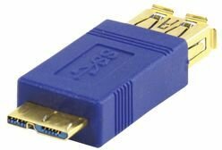 USB 3.0 adapter (USB A F naar micro USB M, vergulde pluggen)