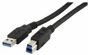 USB 3.0 Kabel A M naar B M (1,8 meter, zwart)