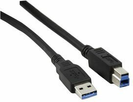 USB 3.0 Kabel A M naar B M (1,8 meter, zwart)