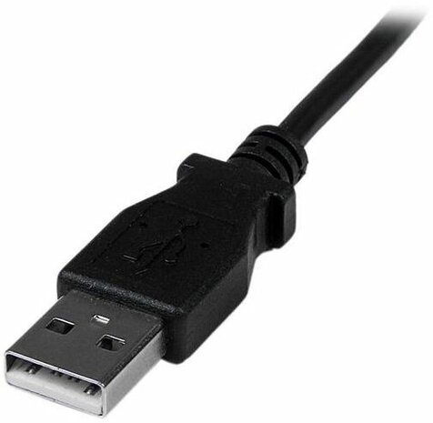 Mini USB-kabel A naar hoek mini B (2 meter, zwart)