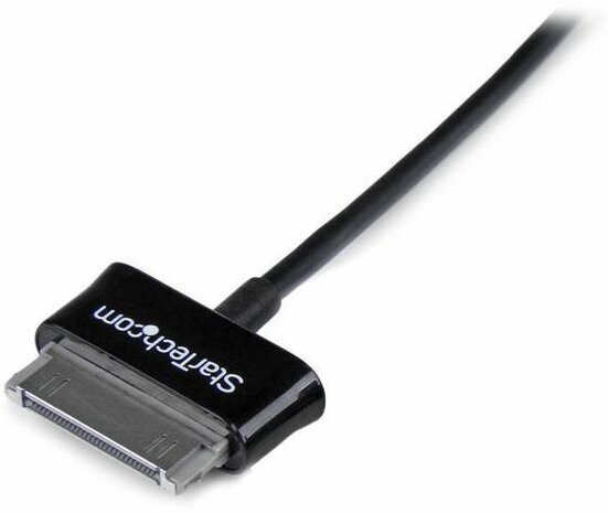 Dock Connector : USB naar Samsung Galaxy Tab (2 meter, zwart)