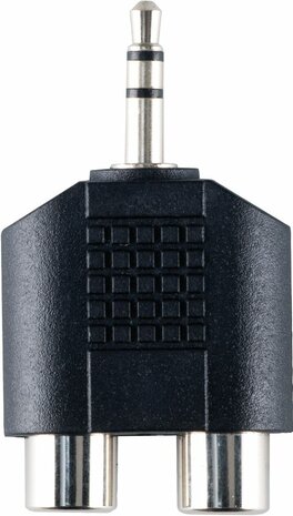 Audio adapter : 3,5 mm M naar 2 x RCA F