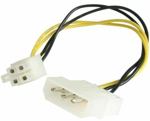 LP4 naar P4 Molex Auxiliary Power Cable Adapter