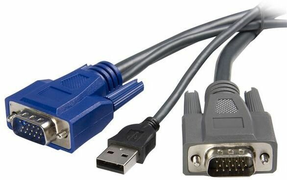 Ultra-Thin USB KVM-kabel (1,8 meter, VGA, 2-in-1)