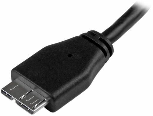 Slim SuperSpeed USB 3.0 A naar micro B kabel M/M (15 cm, zwart)