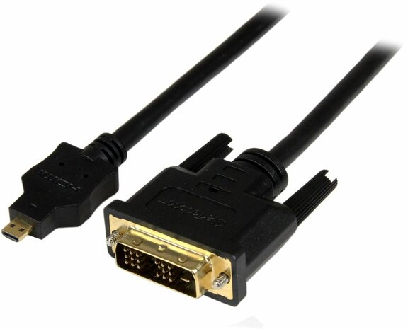 Micro-HDMI naar DVI-D kabel M/M (2 meter, zwart)