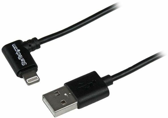 Hoekse Lightning USB-kabel (2 meter, zwart)