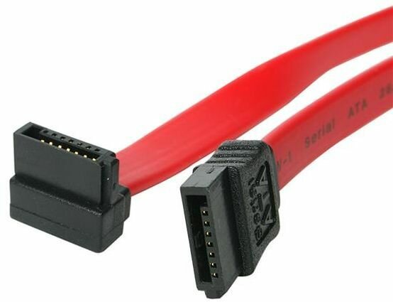 SATA naar rechtse hoek SATA kabel (30 cm, rood)