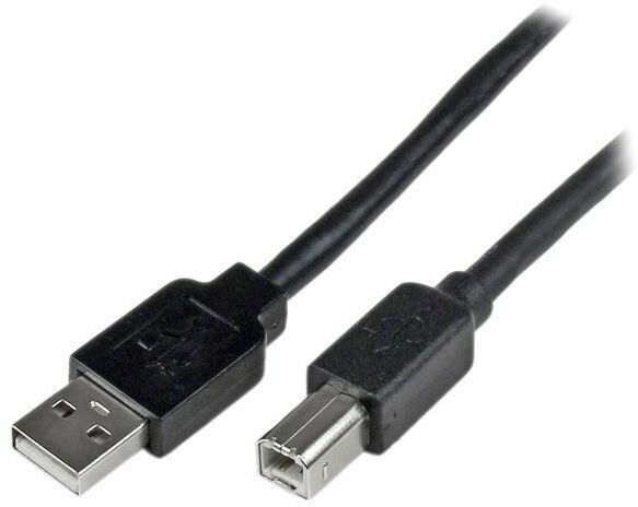 Actieve USB 2.0 kabel A to B M/M (20 meter, zwart)