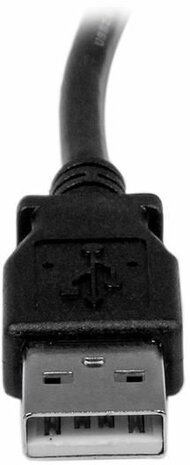 USB 2.0 A naar rechtse hoek B M/M kabel (2 meter, zwart)
