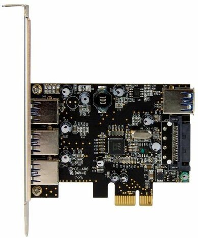 4-poort PCI Express USB 3.0 Card (3 externe en 1 interne)