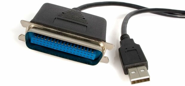 USB naar parallel printer adapter (3 meter, zwart)