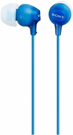 MDREX15APLI.CE7 Smartphone compatible basic in ear headphone (closed type, 9 mm driver units, blauw)