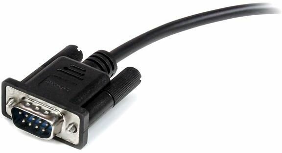 9-pin straight through kabel M-F (1 meter, zwart)