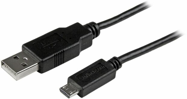 Mobile Charge Sync USB naar slim micro USB-kabel voor smartphones &amp; tablets (3 meter, zwart)