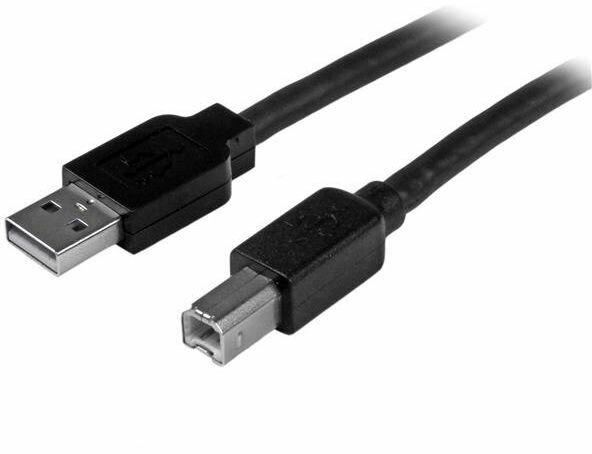 Actieve USB 2.0 kabel A naar B M/M (15 meter, zwart)