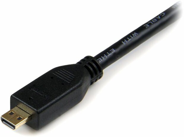 High Speed HDMI-kabel met Ethernet : HDMI naar micro HDMI M/M (3 meter, zwart)