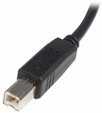 USB 2.0 kabel A naar B M/M (5 meter, zwart)