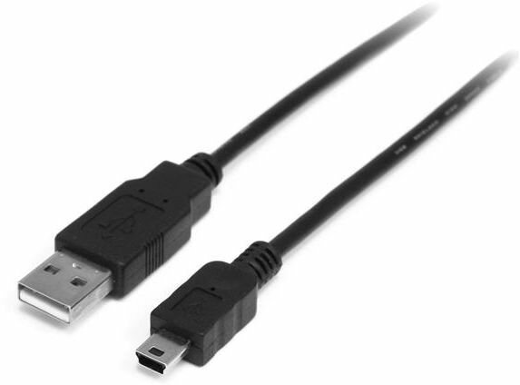 USB 2.0 kabel A naar mini B M/M (1 meter, zwart)