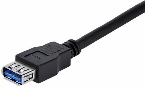 SuperSpeed USB 3.0 verlengkabel A-A M/F (1 meter, zwart)