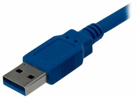 SuperSpeed USB 3.0 kabel A-B M/M (1 meter, blauw)