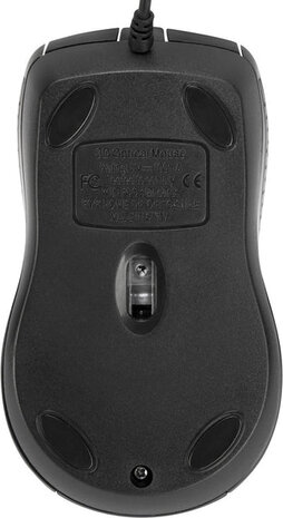 Full-Size Mouse (antimicrobial, wired, USB, zwart)