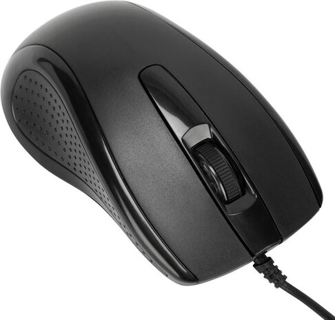 Full-Size Mouse (antimicrobial, wired, USB, zwart)