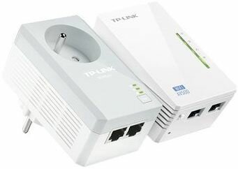 TL-WPA4225KIT AV600 2-port Powerline WiFi Extender Kit (1 TL-WPA4220 + 1 TL-PA4020P 500 Mbps)