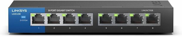 LGS108 Switch (unmanaged, 8 x 10/100/1000 poorten, desktop)