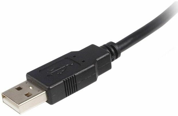USB 2.0 kabel A naar B M/M (3 meter, zwart)