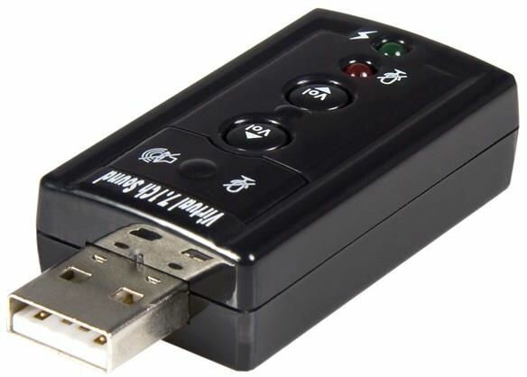 Virtual 7.1 USB Stereo Audio External Sound Card