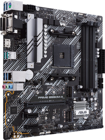Socket AM4 : PRIME B550M-A (micro ATX, AMD B550, USB 3.2 Gen 1, USB 3.2 Gen 2, Gigabit LAN, onboard graphics, HD Audio 8-channel)