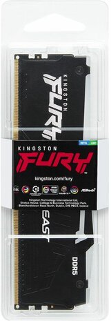 KF556C36BBEA-16 FURY Beast RGB DDR5 16 GB, DIMM 288-pin, 5600 MHz, PC5-44800, CL36, zwart