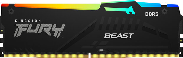 KF556C36BBEAK2-16 FURY Beast RGB DDR5 kit 16 GB, DIMM 288-pin, 5600 MHz, PC5-44800, CL36, on-die ECC, zwart