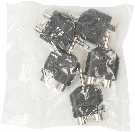 Audio Adapter plug (3,5 mm M naar 2 x RCA F, stereo)