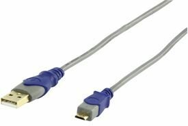 USB 2.0 kabel : A M naar micro B M (1,8 meter, zwart)