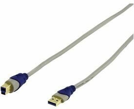 USB 3.0 kabel (A M naar B M, vergulde aansluitingen, 1,8 m)