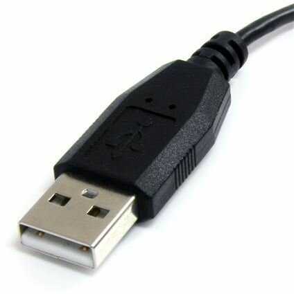 Micro USB-kabel A naar linkse hoek micro B (30 cm, zwart)