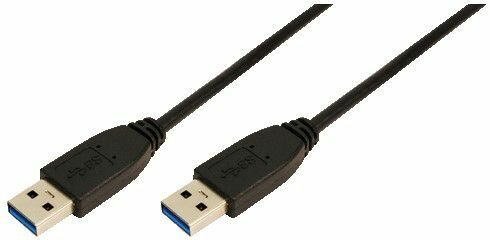 USB 3.0 kabel : A M/M (2 meter, zwart)