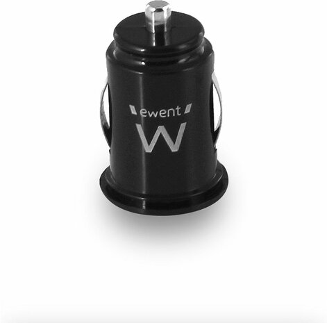 EW1220 Power adapter (car, 2,1 A, 2 output connectors, zwart)