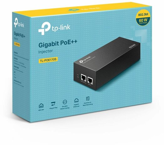 TL-POE170S V1 PoE injector (AC 100-240 V, 60 Watt)