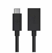 USB-adapter : 24-pin USB Type C M naar 9-pin USB Type A F (12,7 cm, USB 3.0, zwart)