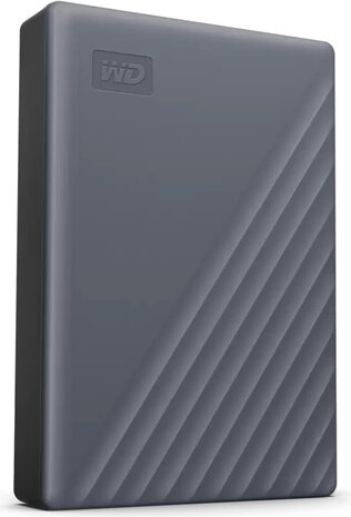 5000 GB WD My Passport Hard drive (encrypted, USB 3.2 Gen 1, 256-bit AES, grijs)