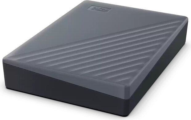 5000 GB WD My Passport Hard drive (encrypted, USB 3.2 Gen 1, 256-bit AES, grijs)