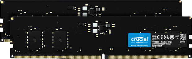 CT2K8G56C46U5 DDR5 kit 16 GB, DIMM 288-pin, 5600 MHz, PC5-44800, CL46, zwart (2 x 8 GB)