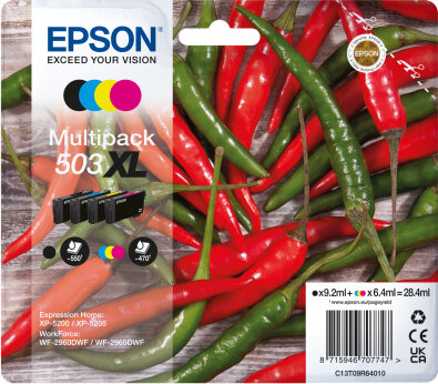 Inkjetcartridges 503XL multipack (zwart, cyaan, magenta en geel)