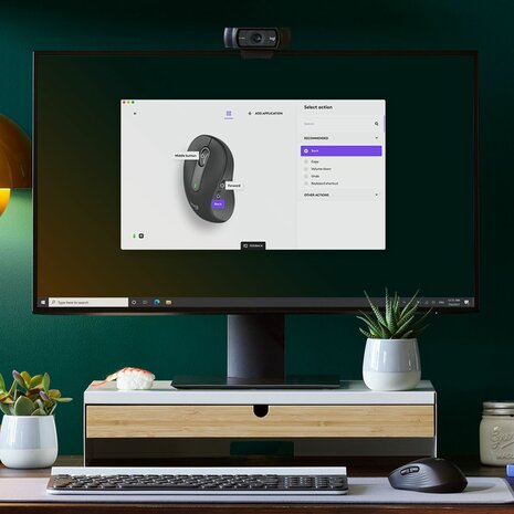Signature M650 L Mouse (linkshandig, large size, 5 knoppen, Bluetooth, 2,4 GHz, grafiet)