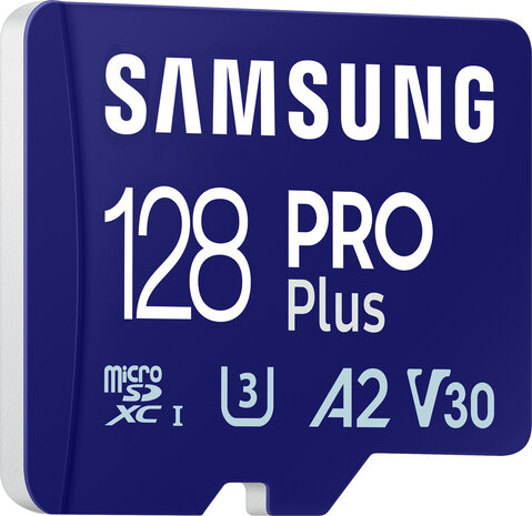 Pro Plus MB-MD128SB Flash memory card 128 GB (A2, Video Class V30, UHS-I U3, Class 10, microSDXC UHS-I, blauw)